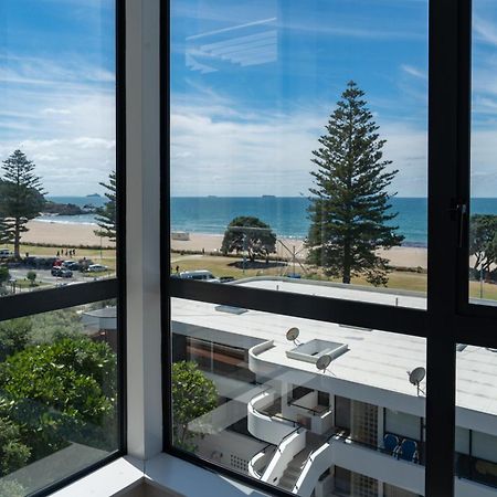 Ocean View Beach Escape - Top Floor Apartments, Mt Maunganui Base Mount Maunganui Kültér fotó