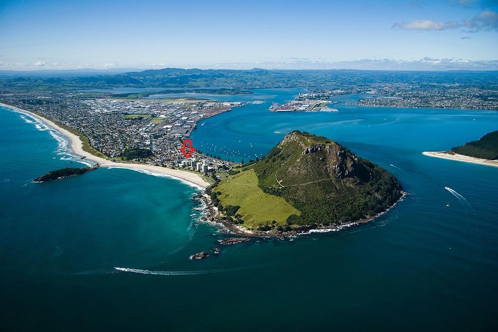 Ocean View Beach Escape - Top Floor Apartments, Mt Maunganui Base Mount Maunganui Kültér fotó